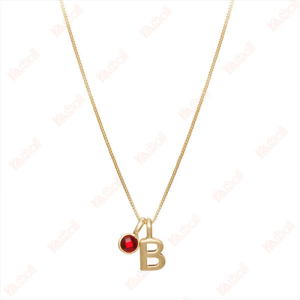 ruby necklace bohemian gold letter b